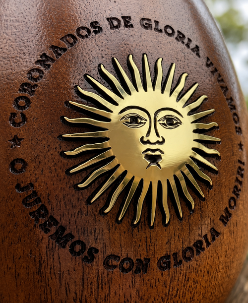 Detalle medalla de bronce Sol de Mayo